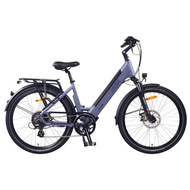 NCM T3S Step-Thru Trekking E-Bike, City Electric Bike, 250W, 48V 12Ah 576Wh Battery